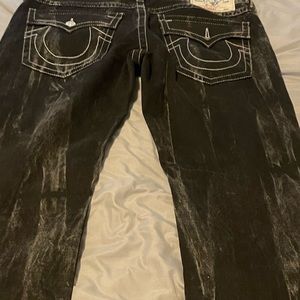 True religion brand jeans these were designed like this. Rarely worn